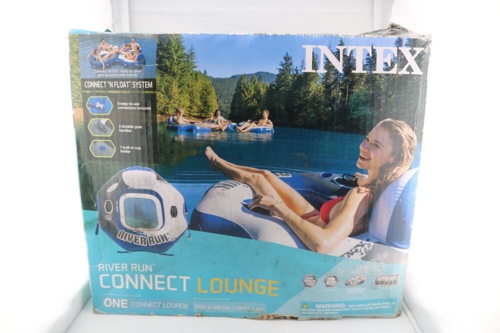 Intex River Run Connect Lounge Inflatable Water Tube Floating Raft 58854EP Used